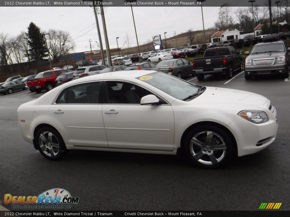 2012 Chevrolet Malibu LT White Diamond Tricoat / Titanium Photo #6