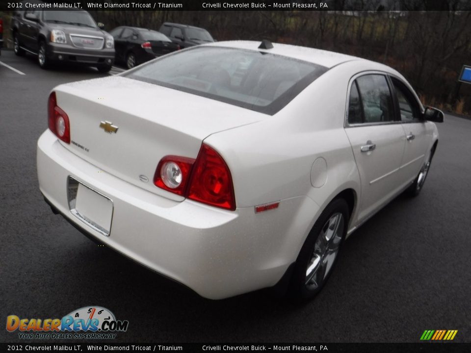 2012 Chevrolet Malibu LT White Diamond Tricoat / Titanium Photo #7