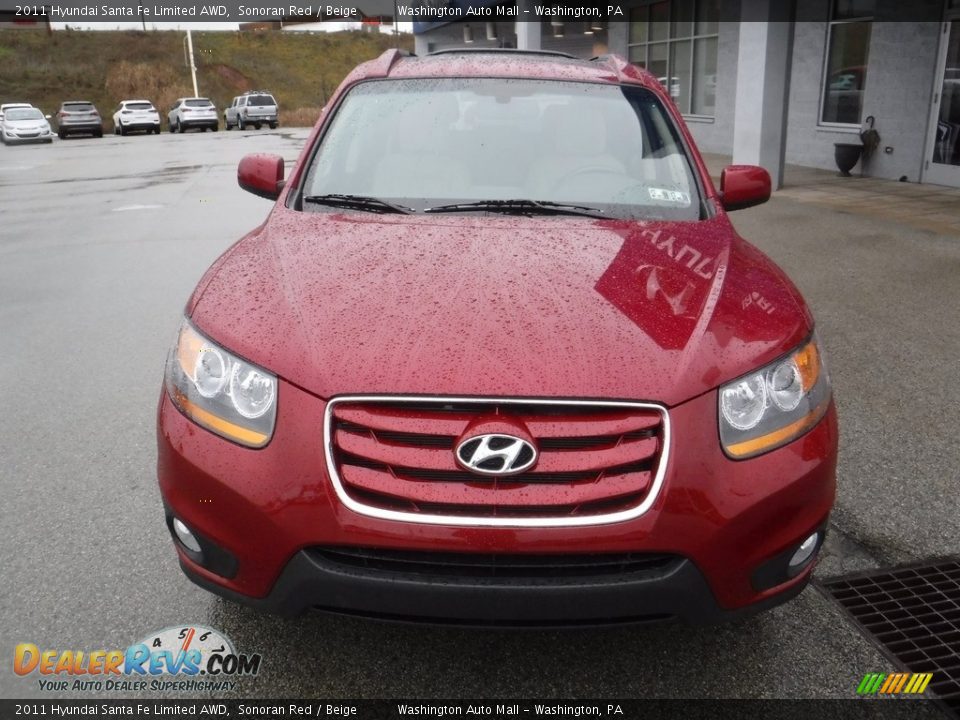 2011 Hyundai Santa Fe Limited AWD Sonoran Red / Beige Photo #5