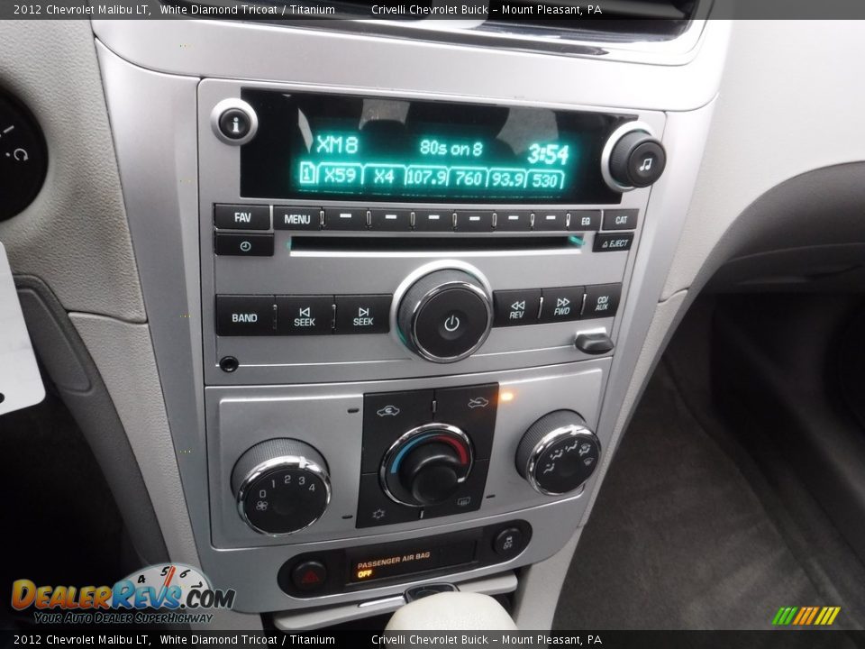 2012 Chevrolet Malibu LT White Diamond Tricoat / Titanium Photo #17