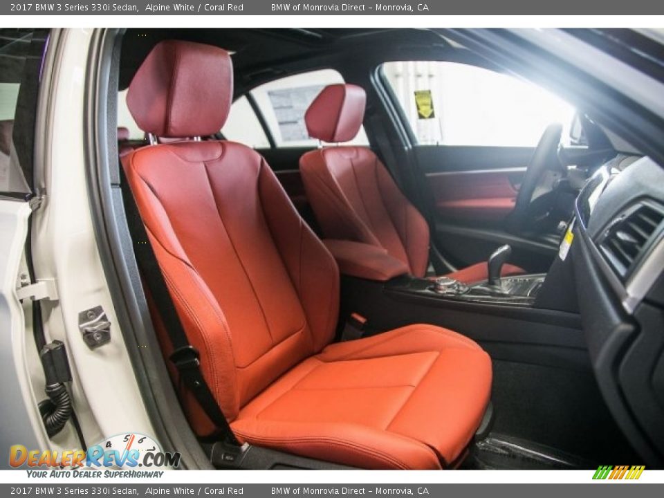 2017 BMW 3 Series 330i Sedan Alpine White / Coral Red Photo #2
