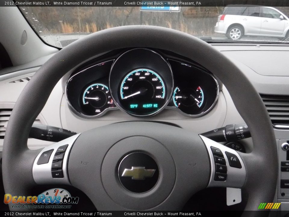 2012 Chevrolet Malibu LT White Diamond Tricoat / Titanium Photo #21