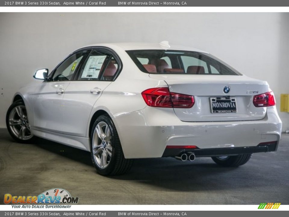 2017 BMW 3 Series 330i Sedan Alpine White / Coral Red Photo #3