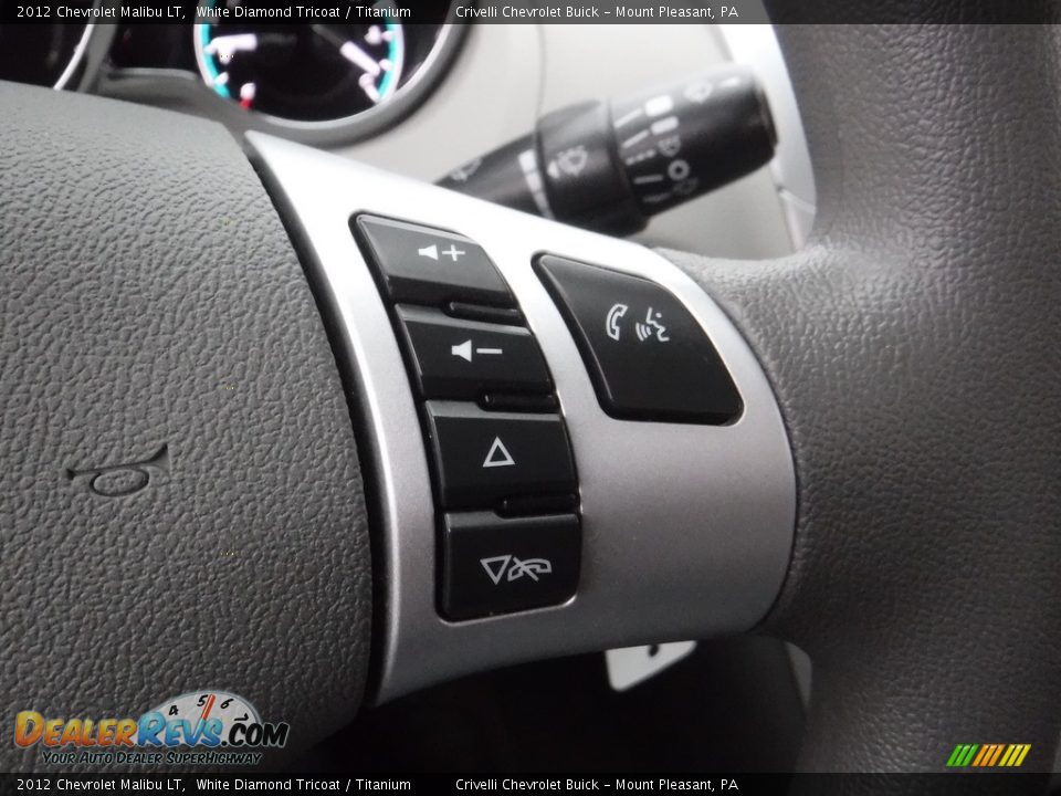 2012 Chevrolet Malibu LT White Diamond Tricoat / Titanium Photo #22