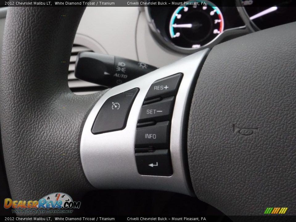 2012 Chevrolet Malibu LT White Diamond Tricoat / Titanium Photo #23