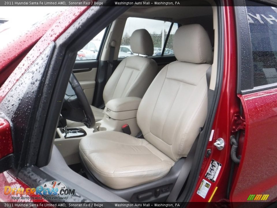 2011 Hyundai Santa Fe Limited AWD Sonoran Red / Beige Photo #13