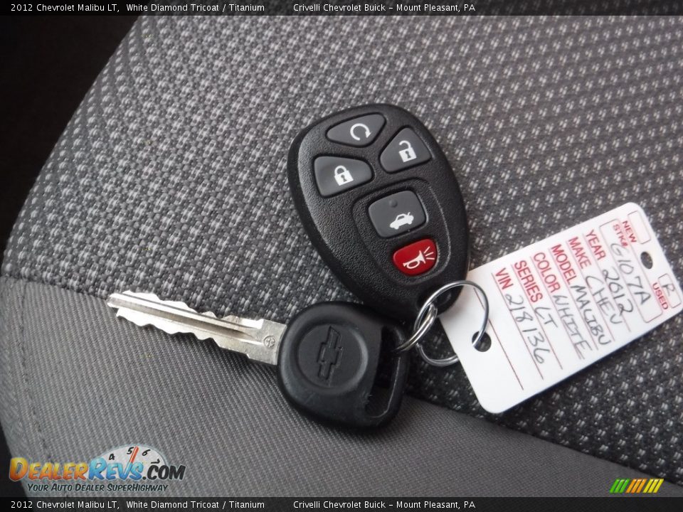 2012 Chevrolet Malibu LT White Diamond Tricoat / Titanium Photo #31