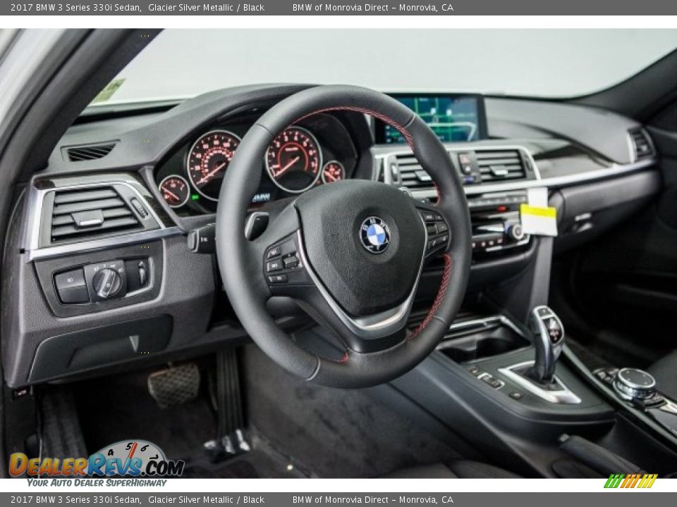 2017 BMW 3 Series 330i Sedan Glacier Silver Metallic / Black Photo #6