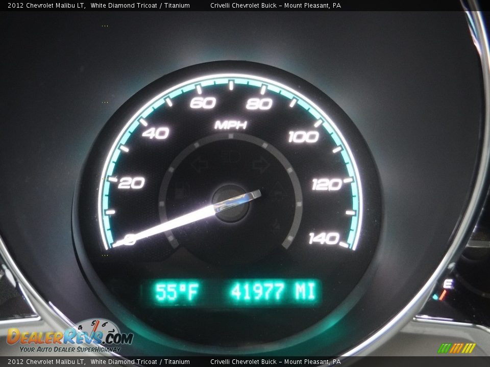 2012 Chevrolet Malibu LT White Diamond Tricoat / Titanium Photo #35