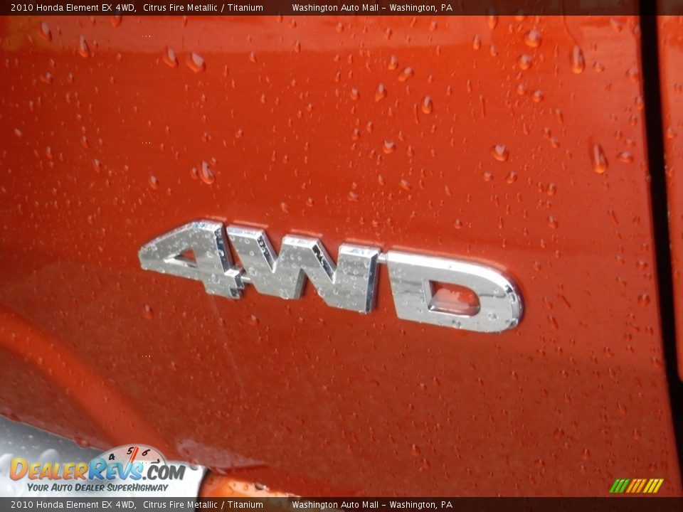 2010 Honda Element EX 4WD Citrus Fire Metallic / Titanium Photo #11