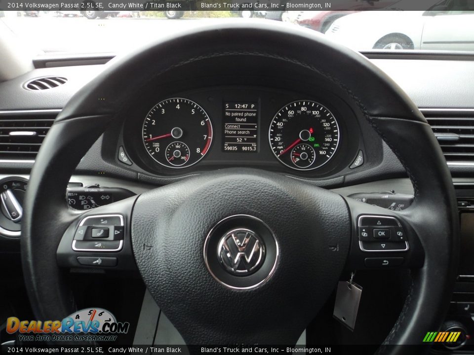 2014 Volkswagen Passat 2.5L SE Candy White / Titan Black Photo #12