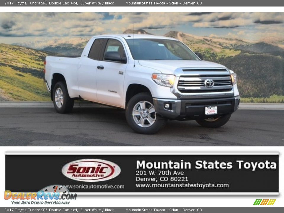 2017 Toyota Tundra SR5 Double Cab 4x4 Super White / Black Photo #1