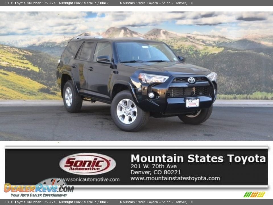 2016 Toyota 4Runner SR5 4x4 Midnight Black Metallic / Black Photo #1