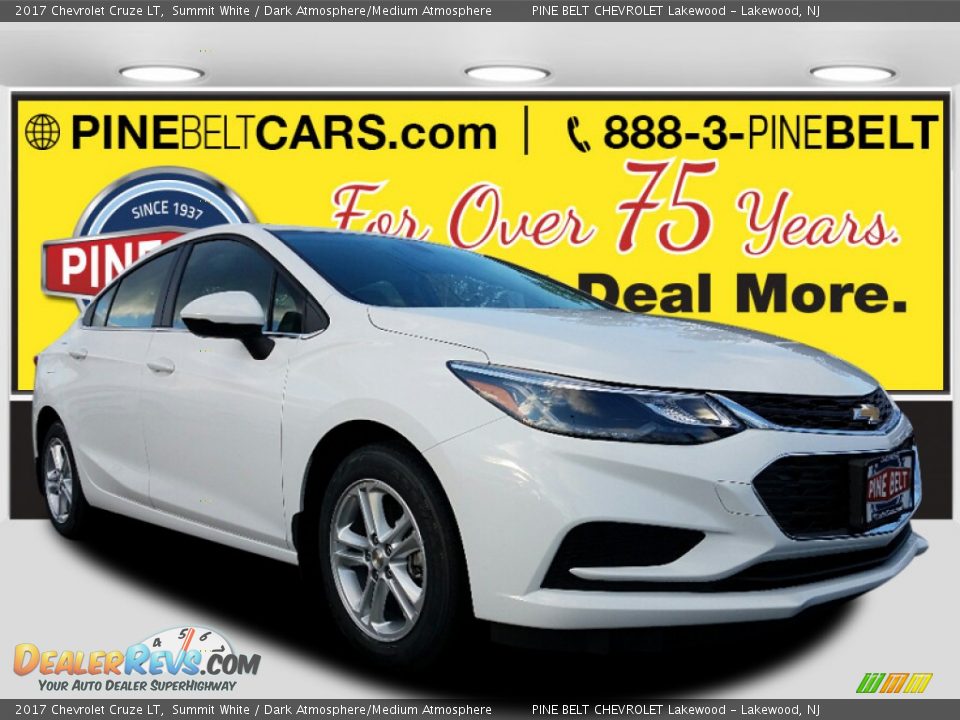 2017 Chevrolet Cruze LT Summit White / Dark Atmosphere/Medium Atmosphere Photo #1