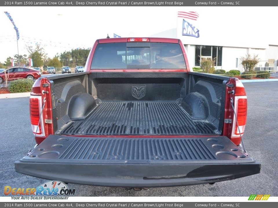 2014 Ram 1500 Laramie Crew Cab 4x4 Deep Cherry Red Crystal Pearl / Canyon Brown/Light Frost Beige Photo #5