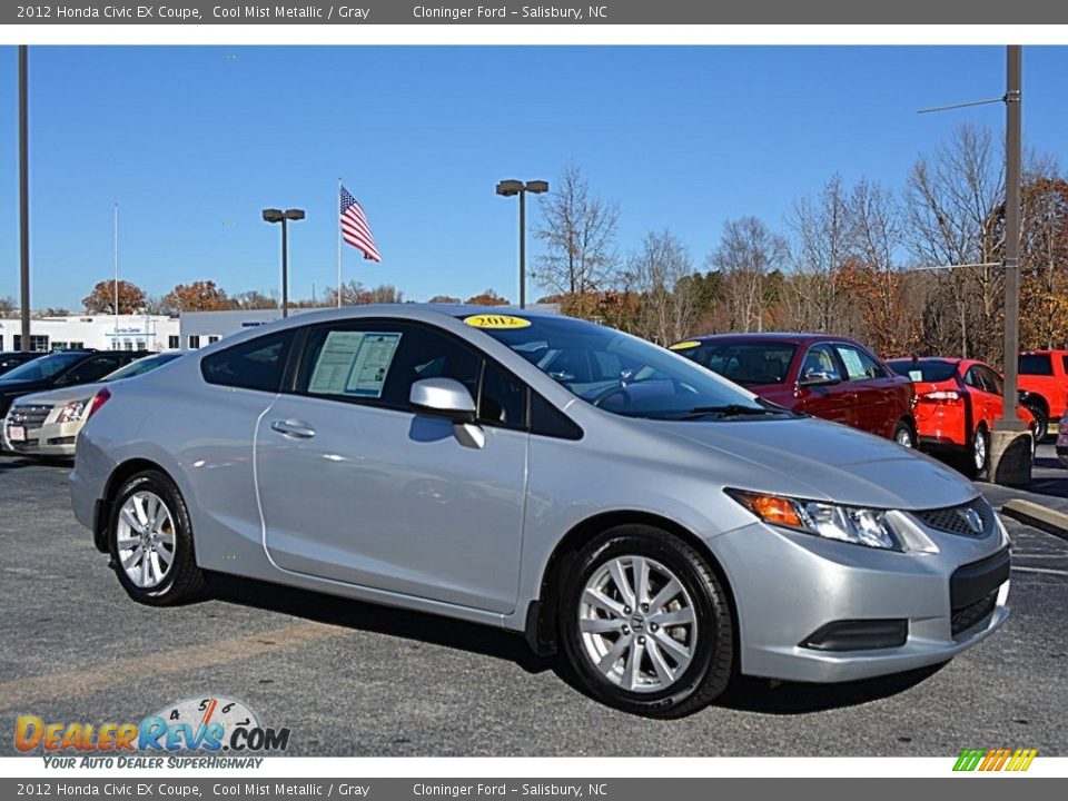 2012 Honda Civic EX Coupe Cool Mist Metallic / Gray Photo #1