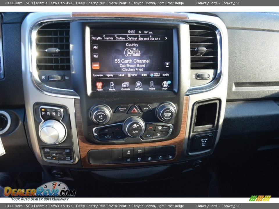 2014 Ram 1500 Laramie Crew Cab 4x4 Deep Cherry Red Crystal Pearl / Canyon Brown/Light Frost Beige Photo #21