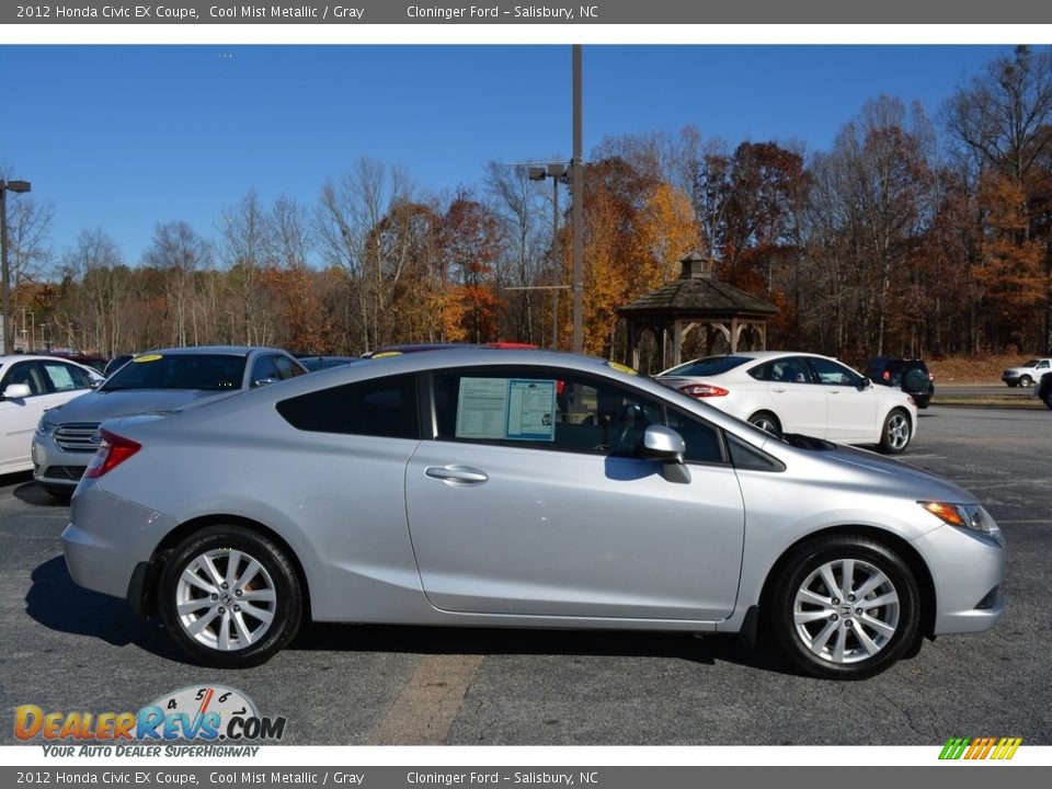 2012 Honda Civic EX Coupe Cool Mist Metallic / Gray Photo #2
