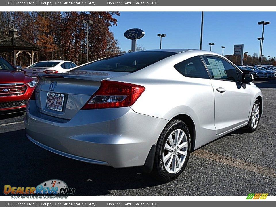 2012 Honda Civic EX Coupe Cool Mist Metallic / Gray Photo #3