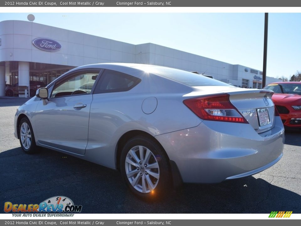 2012 Honda Civic EX Coupe Cool Mist Metallic / Gray Photo #5