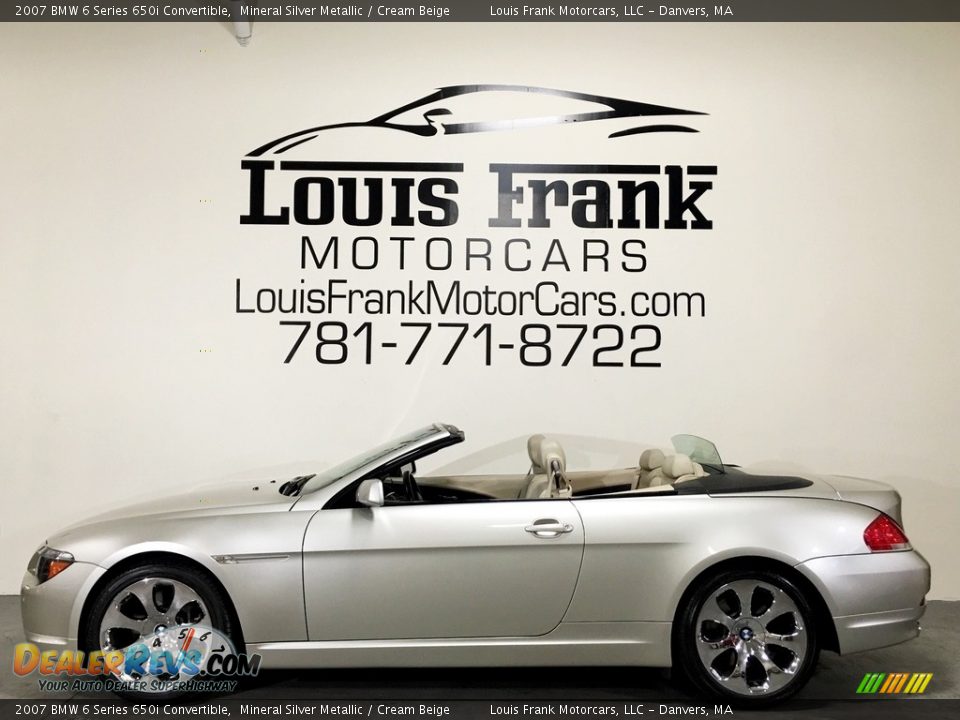 2007 BMW 6 Series 650i Convertible Mineral Silver Metallic / Cream Beige Photo #1