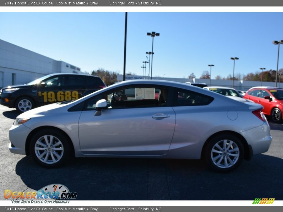 2012 Honda Civic EX Coupe Cool Mist Metallic / Gray Photo #6