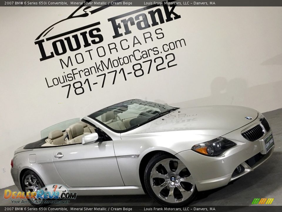 2007 BMW 6 Series 650i Convertible Mineral Silver Metallic / Cream Beige Photo #2