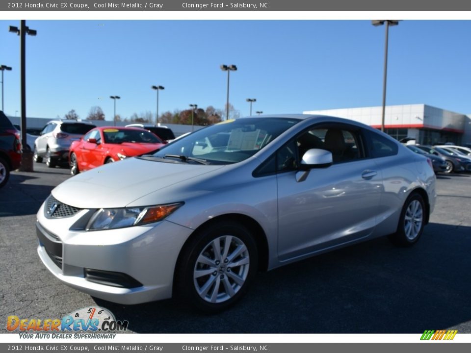 2012 Honda Civic EX Coupe Cool Mist Metallic / Gray Photo #7