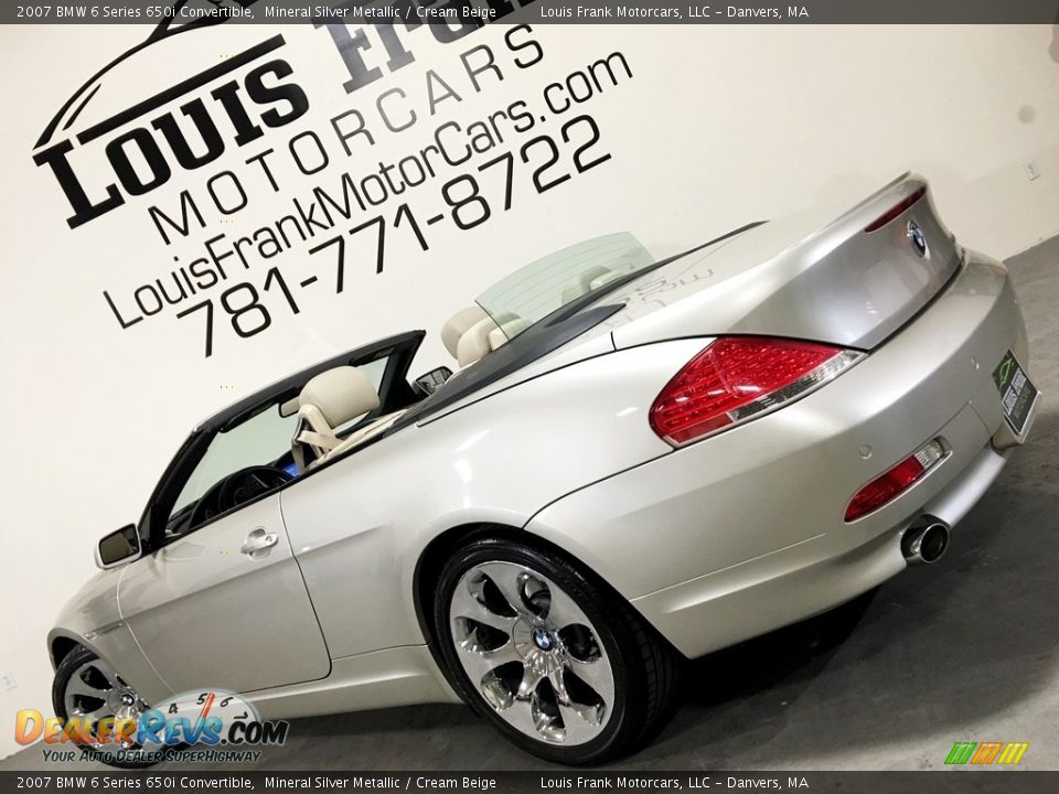 2007 BMW 6 Series 650i Convertible Mineral Silver Metallic / Cream Beige Photo #3