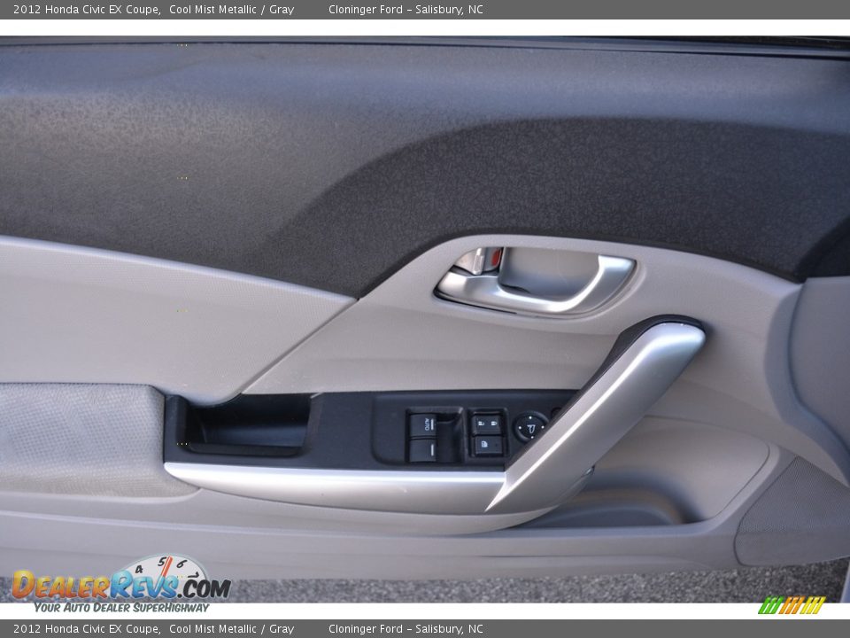 2012 Honda Civic EX Coupe Cool Mist Metallic / Gray Photo #8