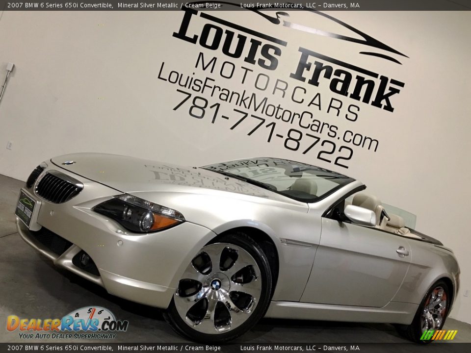2007 BMW 6 Series 650i Convertible Mineral Silver Metallic / Cream Beige Photo #4