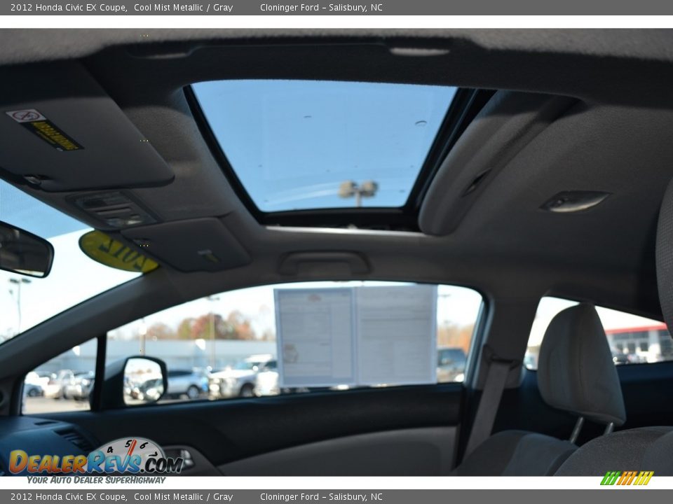 2012 Honda Civic EX Coupe Cool Mist Metallic / Gray Photo #9