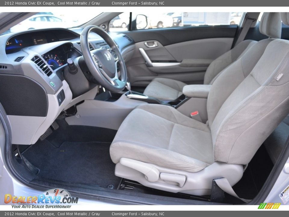2012 Honda Civic EX Coupe Cool Mist Metallic / Gray Photo #10