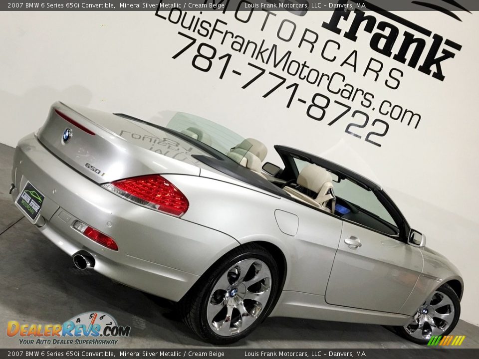 2007 BMW 6 Series 650i Convertible Mineral Silver Metallic / Cream Beige Photo #5