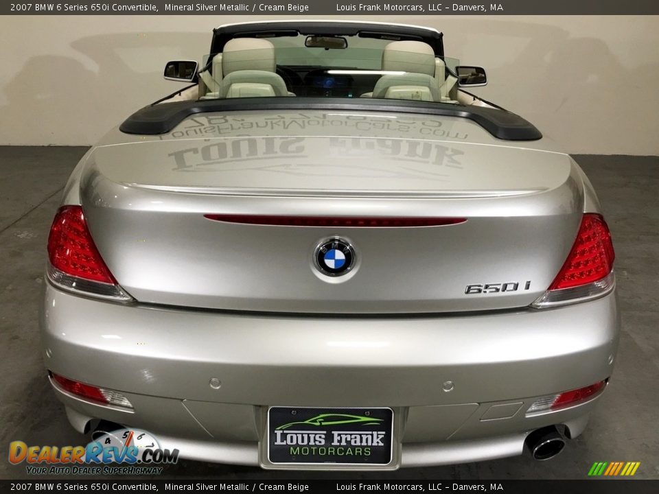 2007 BMW 6 Series 650i Convertible Mineral Silver Metallic / Cream Beige Photo #8