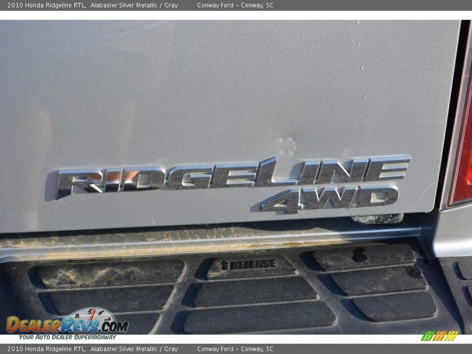 2010 Honda Ridgeline RTL Alabaster Silver Metallic / Gray Photo #6