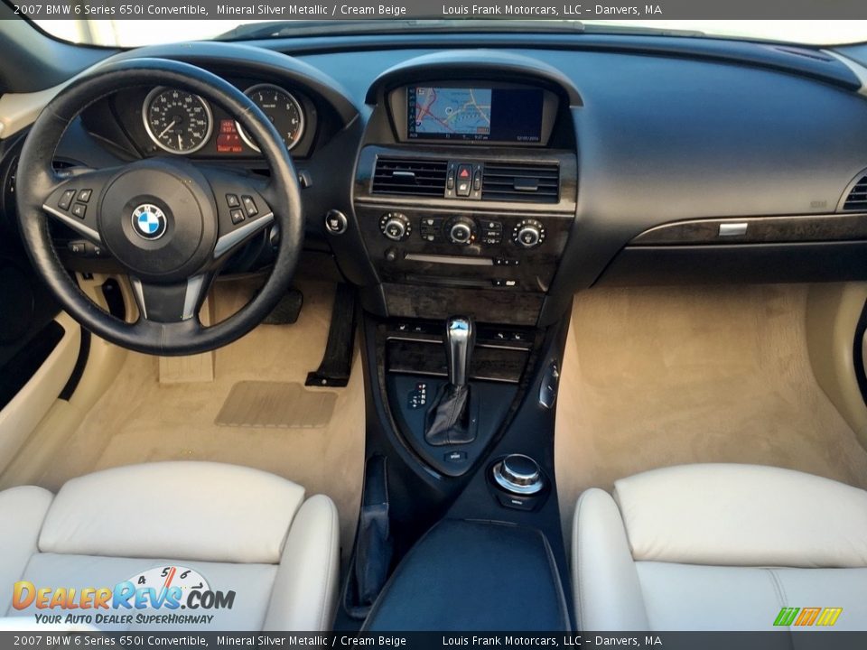 2007 BMW 6 Series 650i Convertible Mineral Silver Metallic / Cream Beige Photo #10