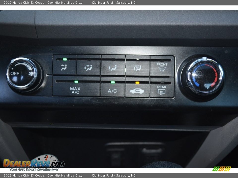 2012 Honda Civic EX Coupe Cool Mist Metallic / Gray Photo #17