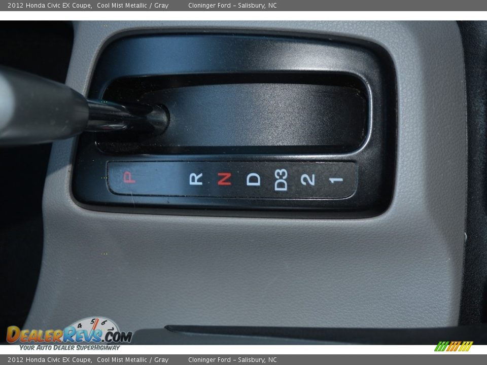 2012 Honda Civic EX Coupe Cool Mist Metallic / Gray Photo #18