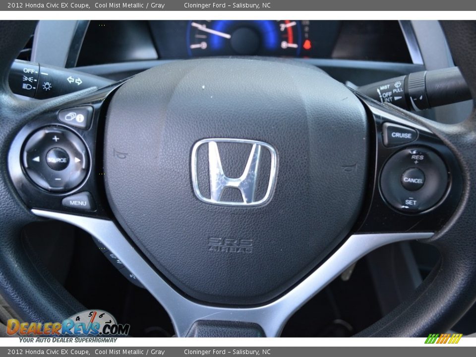 2012 Honda Civic EX Coupe Cool Mist Metallic / Gray Photo #19