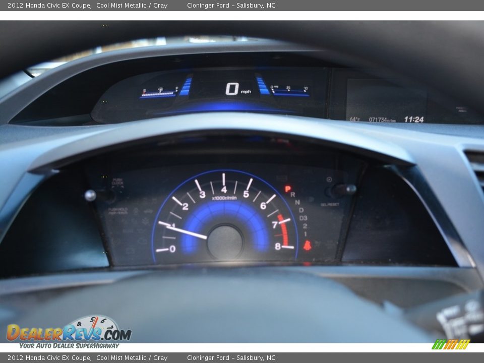 2012 Honda Civic EX Coupe Cool Mist Metallic / Gray Photo #20