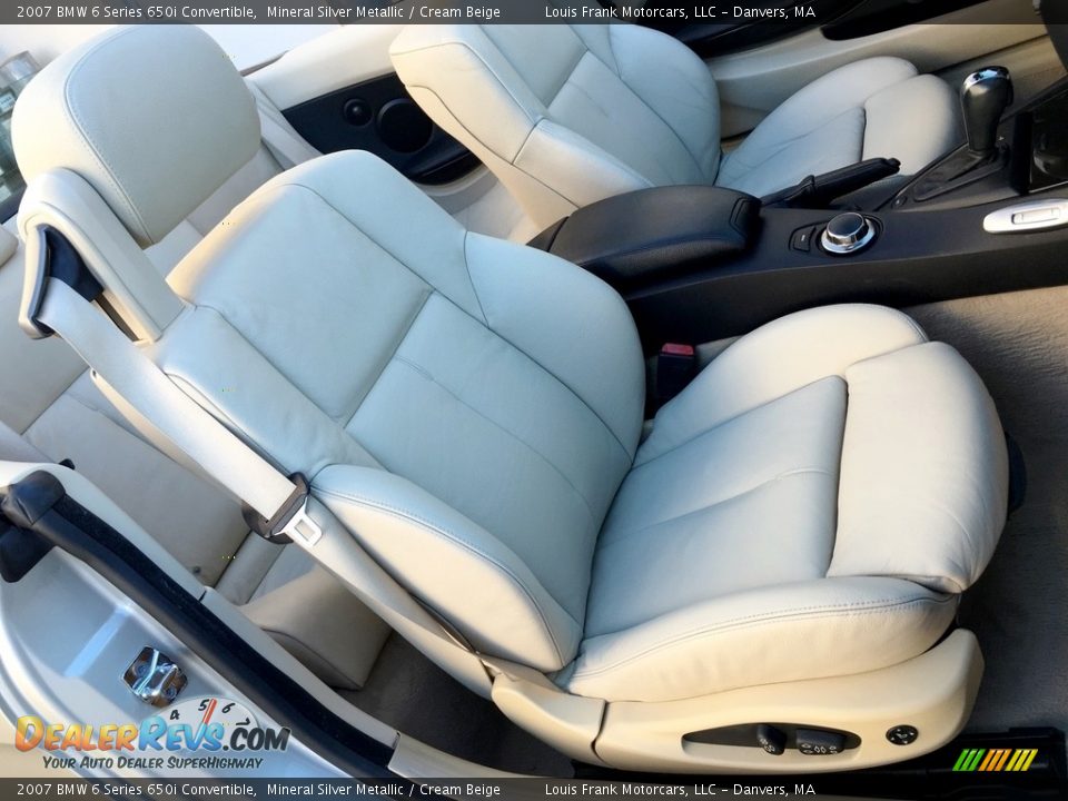 2007 BMW 6 Series 650i Convertible Mineral Silver Metallic / Cream Beige Photo #15