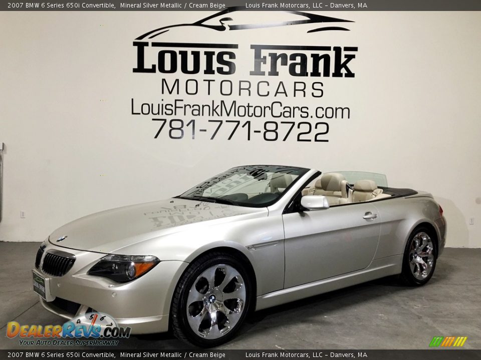 2007 BMW 6 Series 650i Convertible Mineral Silver Metallic / Cream Beige Photo #16