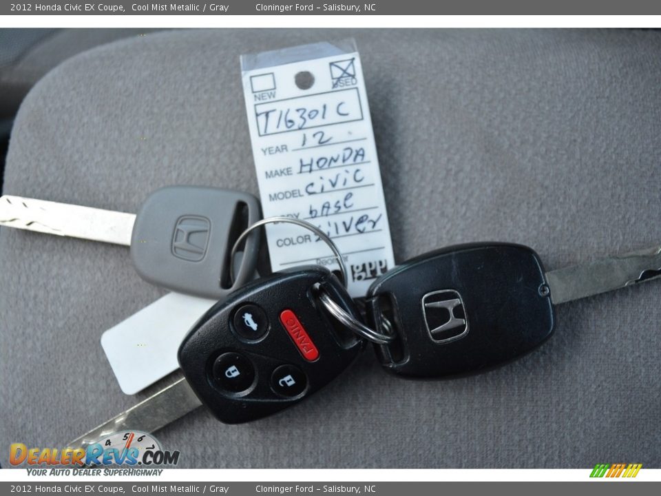 2012 Honda Civic EX Coupe Cool Mist Metallic / Gray Photo #22