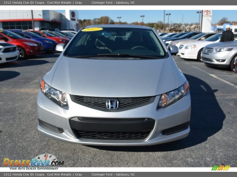 2012 Honda Civic EX Coupe Cool Mist Metallic / Gray Photo #23
