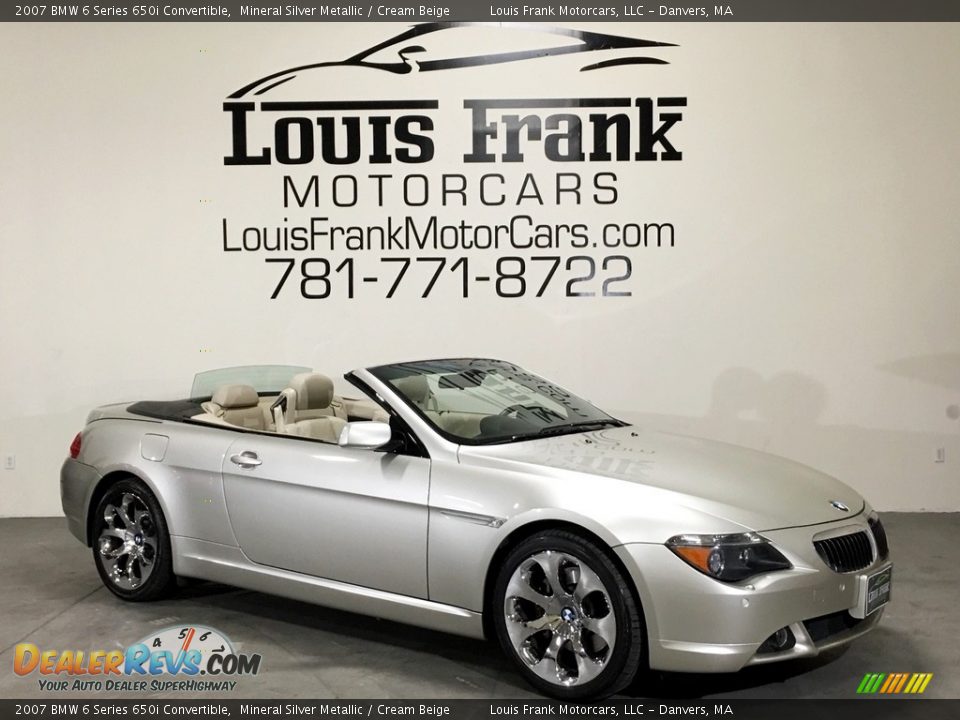 2007 BMW 6 Series 650i Convertible Mineral Silver Metallic / Cream Beige Photo #17