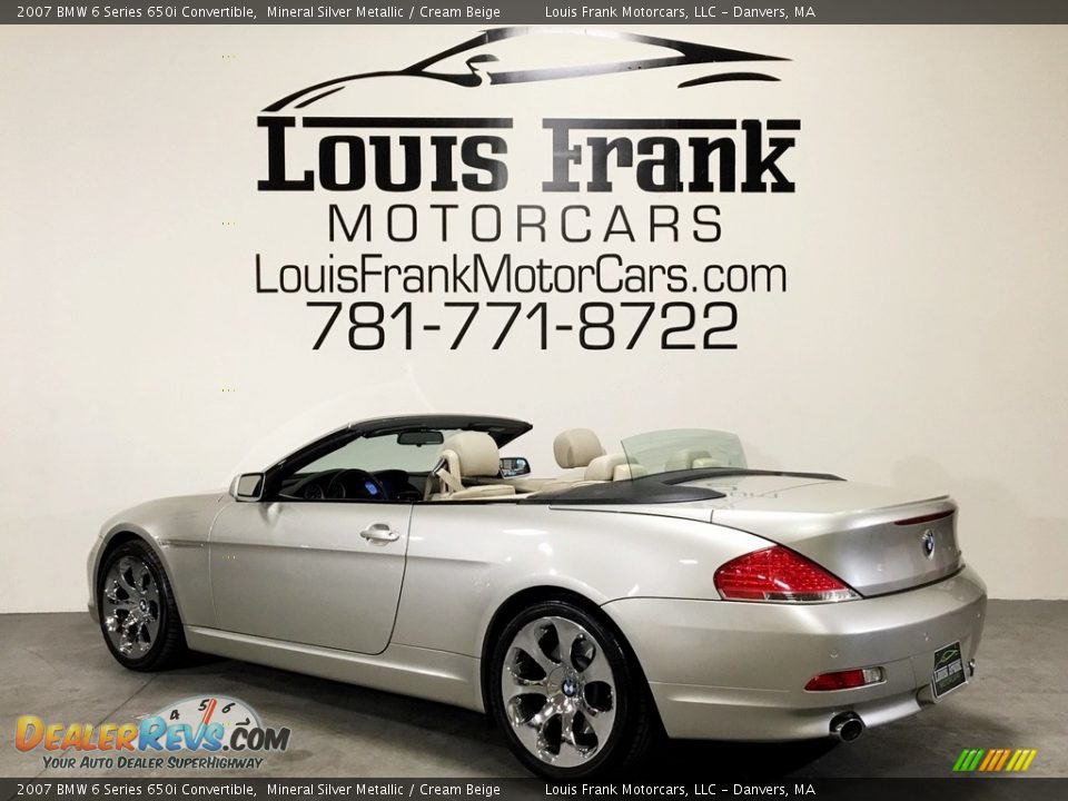 2007 BMW 6 Series 650i Convertible Mineral Silver Metallic / Cream Beige Photo #18