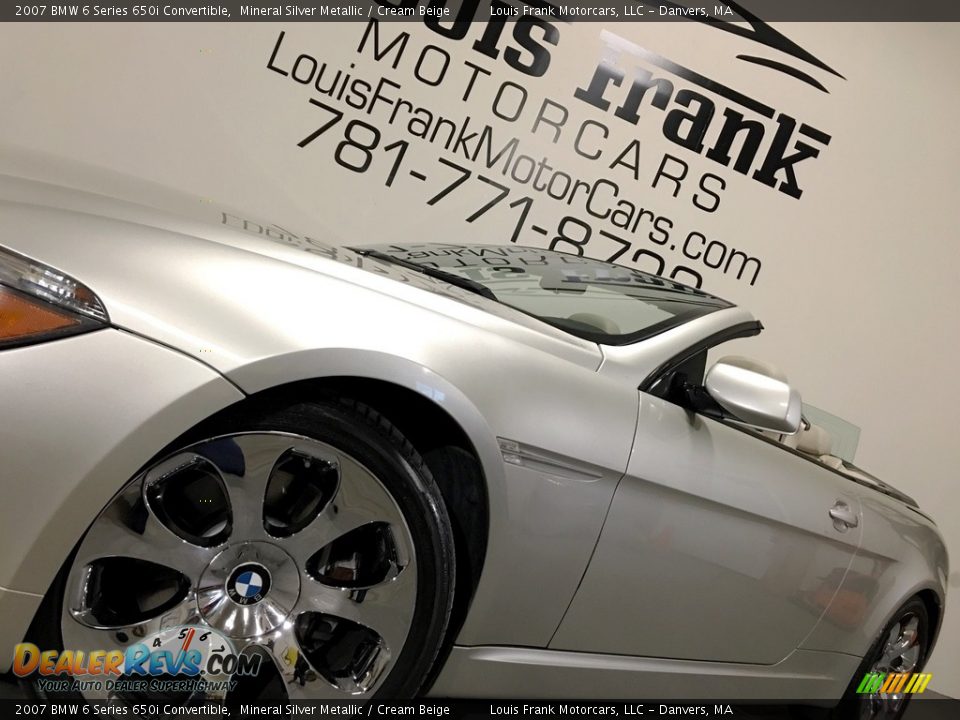 2007 BMW 6 Series 650i Convertible Mineral Silver Metallic / Cream Beige Photo #20
