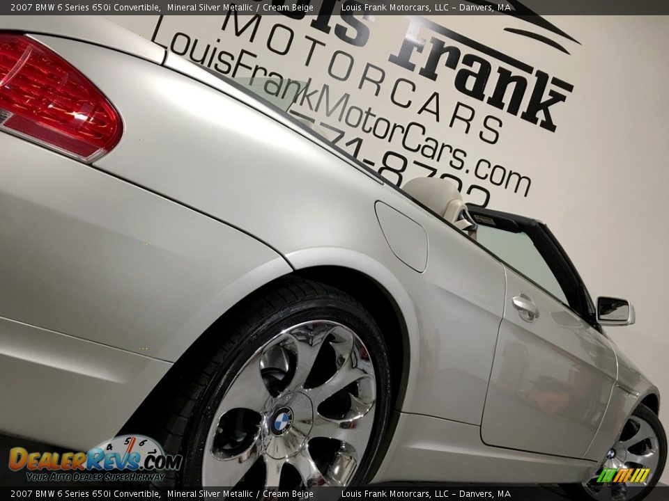 2007 BMW 6 Series 650i Convertible Mineral Silver Metallic / Cream Beige Photo #21