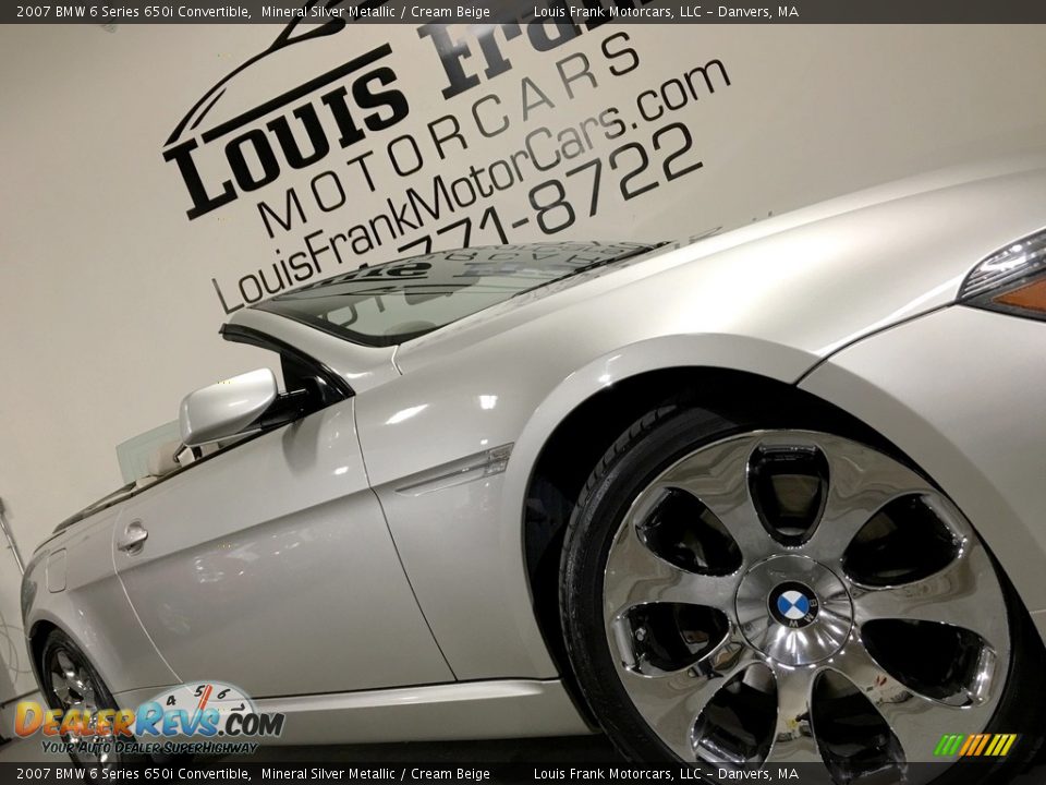 2007 BMW 6 Series 650i Convertible Mineral Silver Metallic / Cream Beige Photo #22